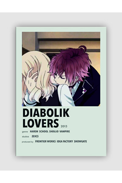 fırsatlar diyarı Diabolik Lovers Anime Info Card Bilgi Kartı Minimalist Poster