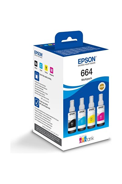 EPSON 664 Orjinal L566 Kutulu Multipack Mürekkep Seti