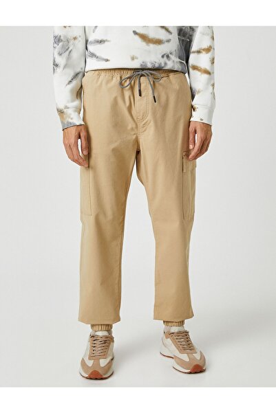 Koton Παντελόνι Basic Cargo με λεπτομέρεια τσέπης και δεμένη μέση