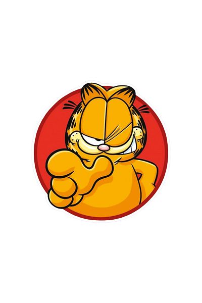 esticker 11 X 11 Cm Autocolant Garfield Pisica Autocolant Auto Laptop Motor