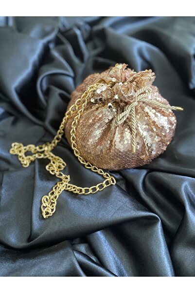 MER HOME Pullu Payetli El, Makyaj, Gece Çantası, Abiye Top Çanta