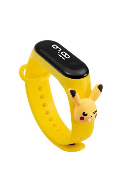 Janissary Dokunmatik Figürlü Dijital Led Çocuk Saati, Su Geçirmez (sarı) "sağ...