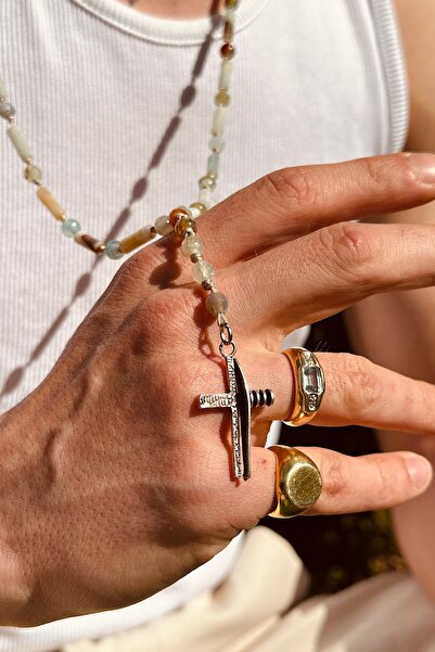 CAPO by Aytaç Yamaç قلادة من الحجر الطبيعي من أمازونيت