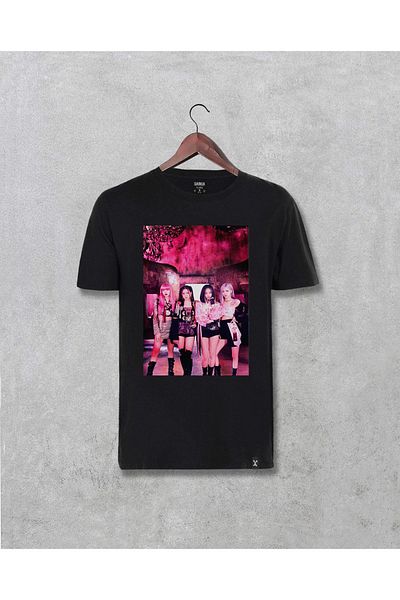 Darkia BlackPink Music Group Ειδικού Σχεδιασμού Μαύρο T-Shirt Unisex