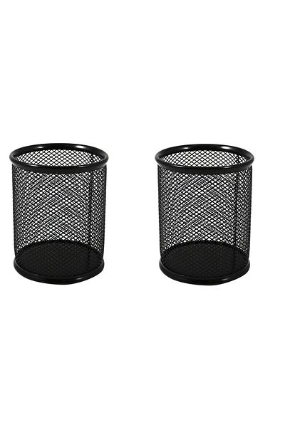 Globox 2983 Metal Mesh Pen Holder Black 2 Pieces