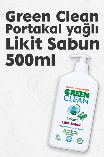 Green Clean U Organic Liquid Soap with Orange 500 Ml