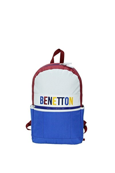 United Colors of Benetton Unisex Mavi Ön Cepli Sırt Çantası 70062