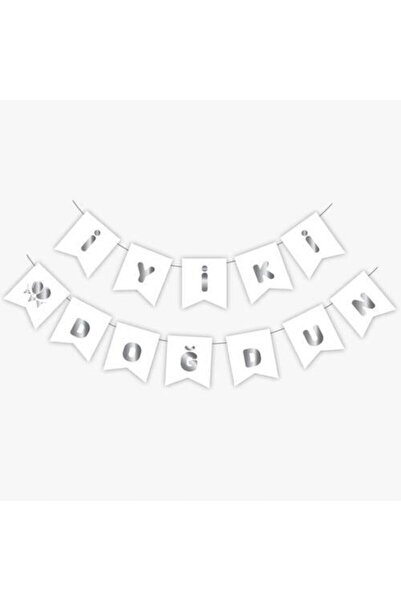 papercraft نص عيد ميلاد سعيد باللون الفضي على اللون الأبيض