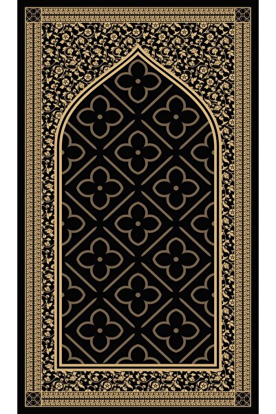 Rugs Modern Halı Covor de rugăciune cu flori maro și modele geometrice 70x120