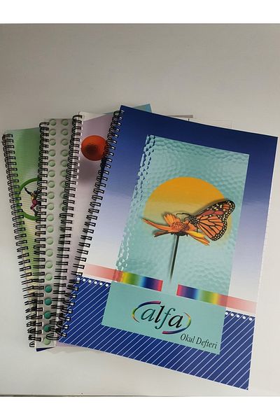 Alfa School Notebook 144 Sheets A4 Lined (3 Pieces)