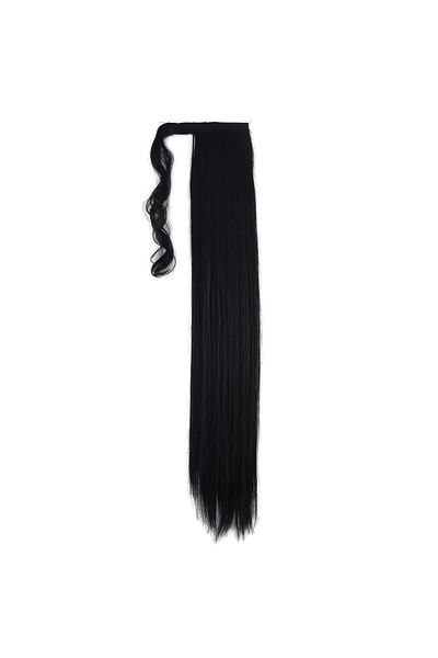 KONAK PERUK Tie-Up Straight Ponytail - Black