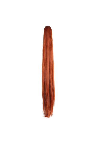 KONAK PERUK Copper Colored Buckle Straight Ponytail