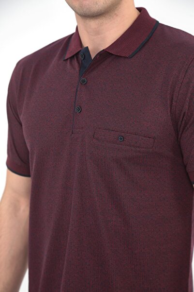 KMKkombin men's polo collar pocket dad short sleeve plus size t-shirt