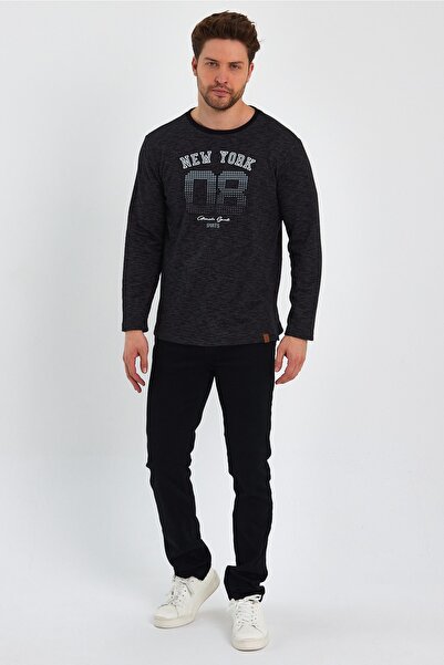 ALEXANDERGARDI Суитшърт с щампа Aexandergardi и страничен цеп (e23-75101)