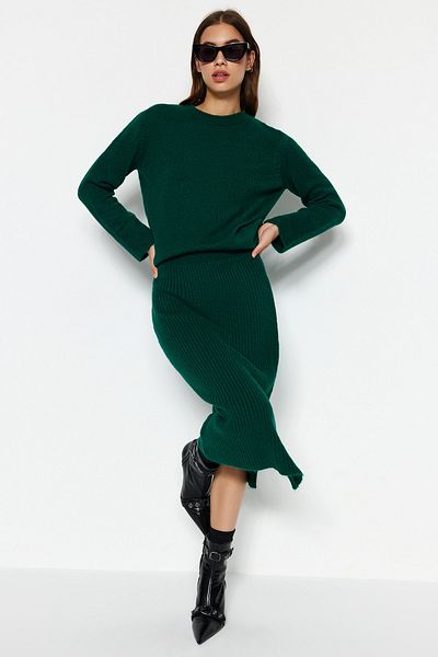 Trendyol Collection Emerald Green Soft Knitwear Set - Twoaw23Au00217