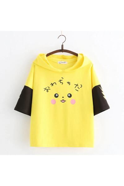 Machetta Tricou pentru copii unisex supradimensionat cu imprimeu model Pikachu fete-băieți