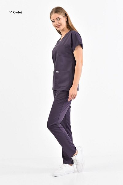 Owlet Medikal Plum Lycra Surgical Uniform Set