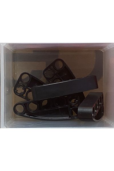 LEGO Original Technic MOC Custom Accessory Liftarm Modified L-Shape Quarter Ellipse 2 x 5 Black 2 pcs