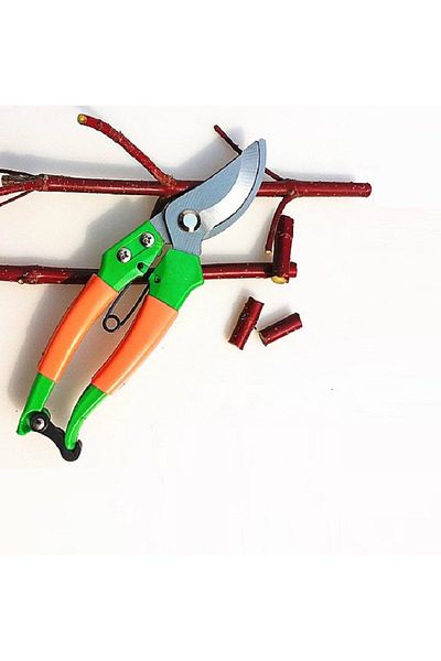 Depolife Vineyard Garden Tree Branch Plant Pruning Cutting Shears Steel Blade Spring Locked Scissors