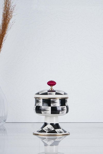 ACAR Qualita King Enamel Covered Standing Candy Bowl