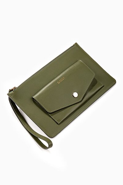 BAGBOX Kadın Deri Clutch, Portföy Çanta