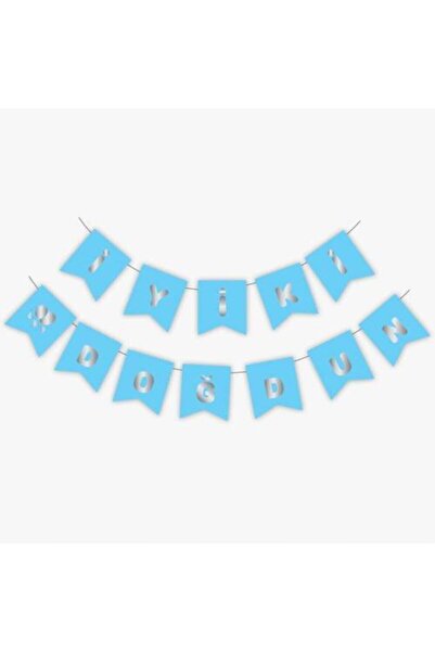 papercraft Happy Birthday Text Silver on Blue