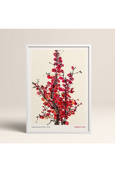 HOMEPACK Επιτραπέζιο Πλαίσιο Ιαπωνικού Στιλ Nanbara Sakujiro 30x40cm 40x60cm 50x70cm Μαύρο Λευκό Ξύλο Jpn064