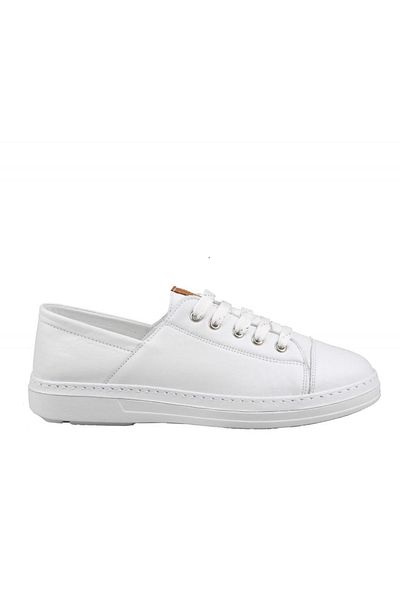 PANDORA MODA 25.501 Genuine Leather White Women's Casual Shoes