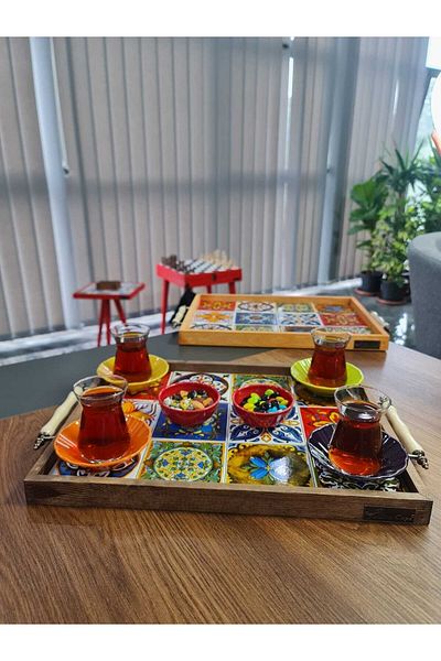bluecape Ethnic Tile 40x30cm Decorative Presentation Tray