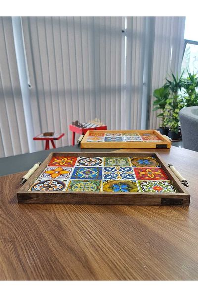 bluecape Ethnic Tile 40x30cm Decorative Presentation Tray