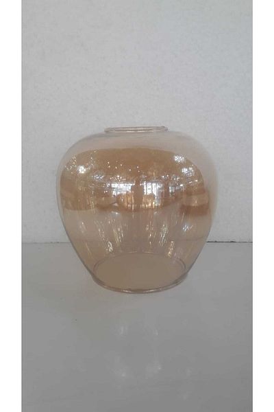ADA AVİZE Honey Colored Oval Bell Jar Chandelier Glass E27 (medium Diameter 13 cm, height 12.5 cm)
