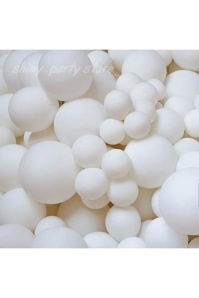 Kalisan White Pastel Color 12 Inch 30 Cm 20 Li Matte Balloon