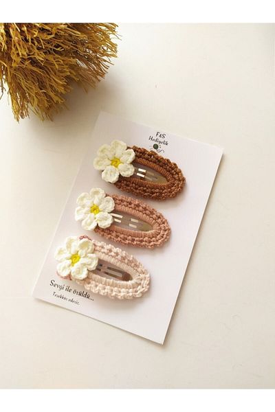 F&S BUJİTERİ Σετ με 3 κουμπωτές πόρπες με Daisy