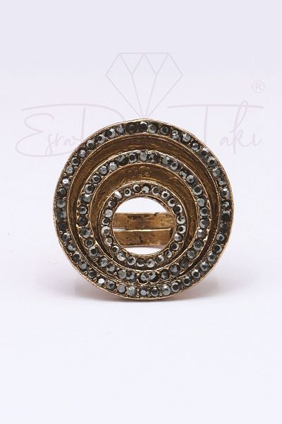 Esra Pamir Marcasite Stone Decorated Ring