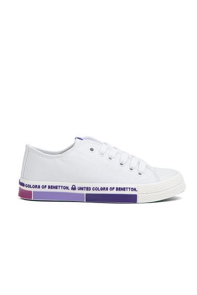 Benetton ® |   Bn-70017 - 3374 Alb Liliac - Pantofi sport de damă