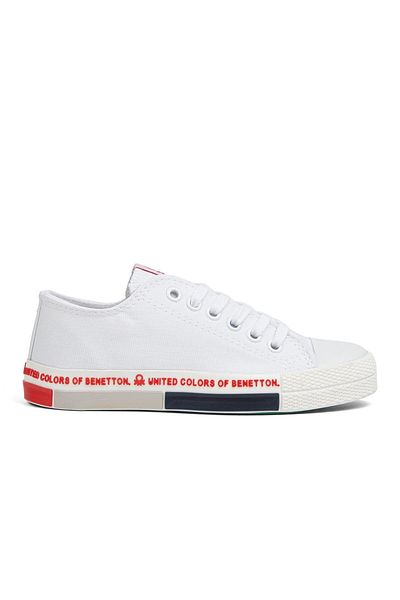 Benetton ® |   Bn-70017 - 3374 Alb Roșu - Pantofi sport pentru damă