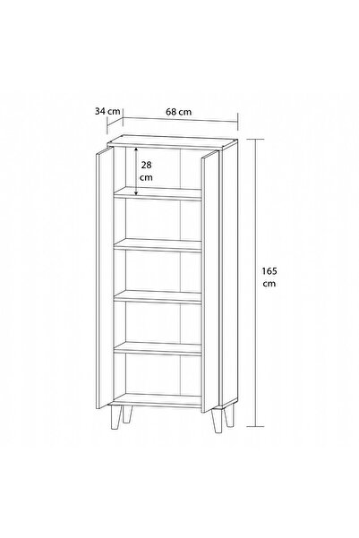 MOBİLİQUE Çok Amaçlı 5raflı Izmir Dolap