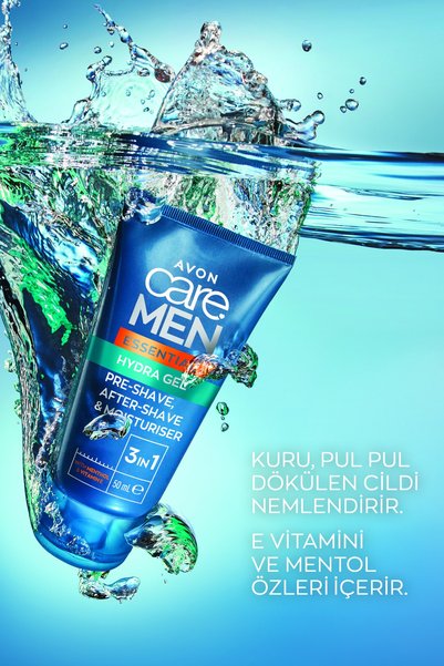AVON Care Men Essential 3 in 1 Moisturizing Face Wash Gel 50 Ml.