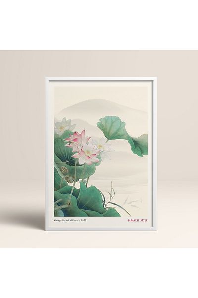 HOMEPACK Επιτραπέζιο Πλαίσιο Ιαπωνικού Στιλ Nanbara Sakujiro 30x40cm 40x60cm 50x70cm Μαύρο Λευκό Ξύλο Jpn060
