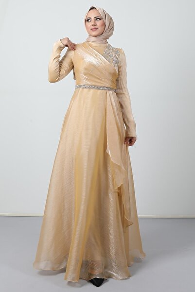 Giza Giyim Βραδινό φόρεμα Hijab Eliza Χρυσό
