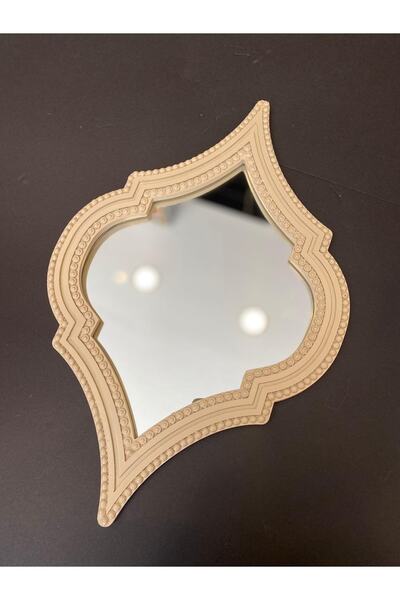 Peramari Dekoratif Polyester Tekli Damla Ayna Krem