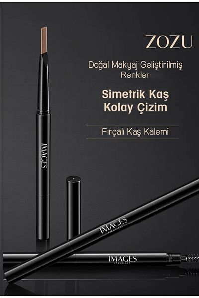 ZOZU Light Brown Eyebrow Series - 0.4Gr Images, Two Prong Angled Pen and Brush