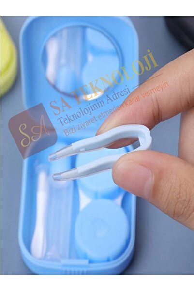 SATECHNOLOGY Lens taşıma saklama kutu ve takma aparatı seti (Mavi)