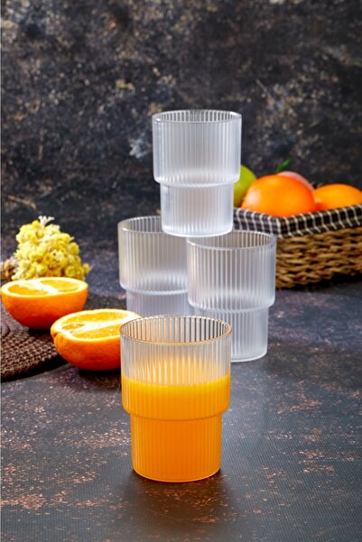 Tinsmith 6'lı Bardak Takımı - Akrilik Stil Su Meşrubat Bardağı - Dekoratif Iç...