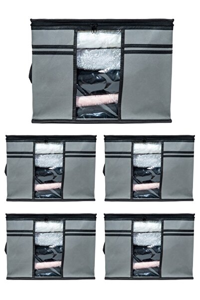 Ekici home textile 5 Adet - Pencereli Kazak-havlu Hurcu 45 X 40 X 30 Cm Ekicihome0002