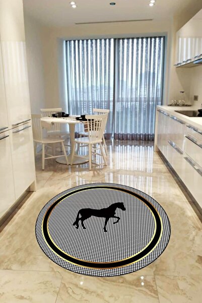 Viva Home Kaymaz Tabanlı Makinede Yıkanır Leke Tutmayan Daire Mutfak Halısı A...