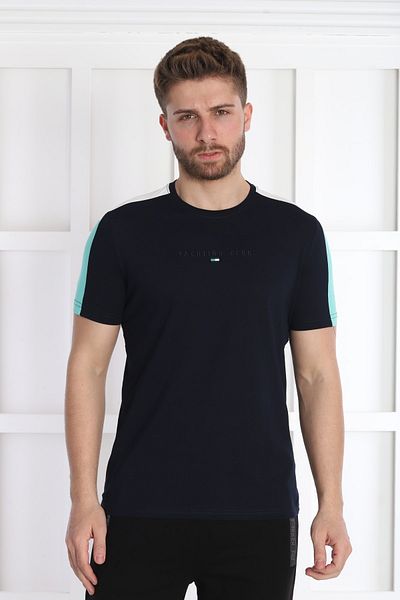 NEED LİFE Men's Navy Blue Crew Neck T-Shirt