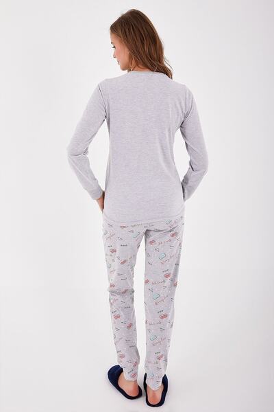 Pierre Cardin 8401 Grimelanj Kadın Uzun Kol Pijama Takım