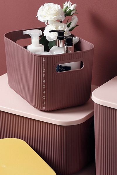 LİGROUND Scandinavian 2-pack 21 l & 6 l Storage Box with Lid - Organizer - Decorative Box