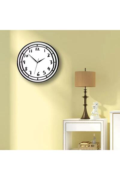 CajuArt 35 cm Wooden Decorative Cartoon Drawing Modern Wall Clock